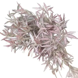 Artificial plant bunch 5 prong frosted pink clover flower arrangement material for home decor.