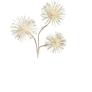 Künstliche Clematis Löwenzahn Blumenstange für Heimdekoration Hochzeit Blumenarrangement.