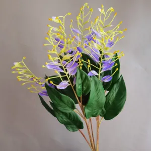 Künstliche Blume einzelner Zweig lila Orchidee Deko Pflanze Detail Ansicht Heim dekorieren