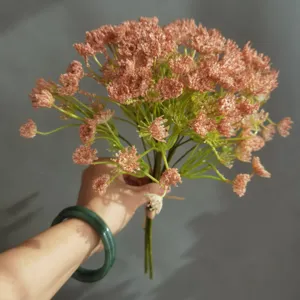 Artificial baby's breath flower bouquet for home decoration, Nordic style floral arrangement.