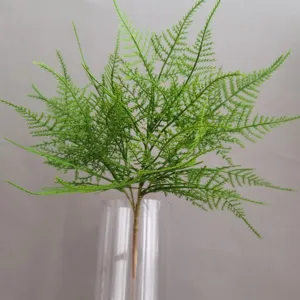 Helecho espárrago artificial 5 ramas ramo planta falsa para decoración hogar hotel.
