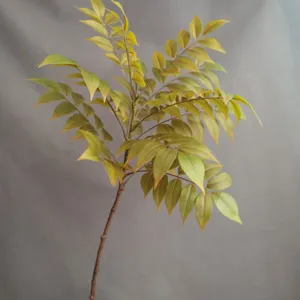 Rama de planta de hoja verde impresa en 3D artificial para la decoración del jardín hogar