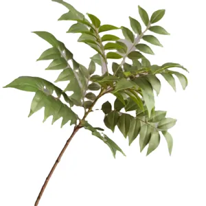 Rama de planta artificial hojas verdes follaje falso para decoración del hogar jardín