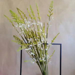 Artificial long branch flame orchid freesia flowers for home decor wedding photography props