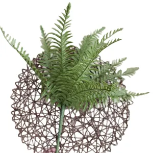 Felce finta artificiale 13 foglie plastica morbida pianta verde decorazione casa hotel