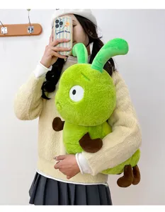 Simpatico insetto verde peluche morbido bambola cartone animato animale cuscino regalo