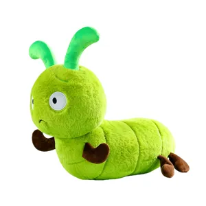 Simpatico bruco verde peluche bambola cuscino morbido per regalo di compleanno per bambini