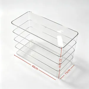 Boîte de rangement de clavier en acrylique transparent multicouche présentoir de bureau