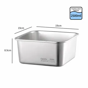 Bassin carre en acier inoxydable cuisine legumes fruits panier egouttoir 2500ml