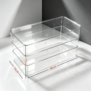 Boîte de rangement transparente en acrylique pour clavier étagère de présentation de bureau