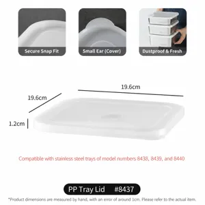 Couvercle rectangulaire en plastique PP de rechange pour bassin en acier inoxydable