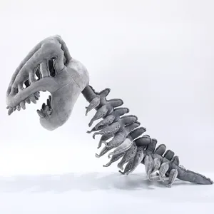 Juguete de esqueleto de dinosaurio de peluche gris máscara cráneo accesorio juego de rol.