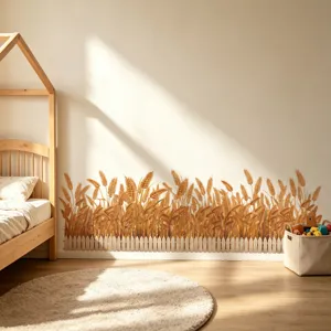 Wheat stalk wall sticker border self-adhesive wallpaper for bedroom living room home decor