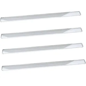 Close-up detail view of 17.7-inch transparent acrylic mahjong pushers in a 4-pack set.