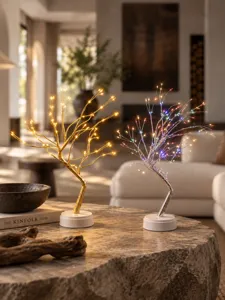 LED Deko Baumlicht USB Nachtlicht für Schlafzimmer romantische Nachttischbeleuchtung.
