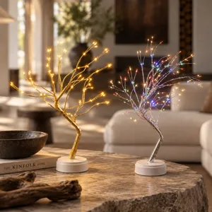 LED dekorativer Baum Licht USB Nachtlicht Schlafzimmer Ambiente Weihnachts tischlampe