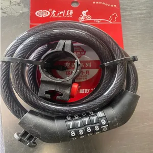 Portable Bicycle Cable Lock Four Digit Combination Anti Theft Bike Security Lock For Mountain Road Bike Cycling Equipment