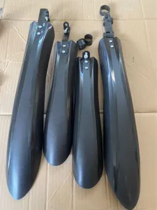Universelle schwarze Fahrrad Schutzbleche Schnellverschluss Set für Mountainbikes lang.