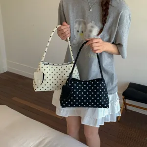 Korean ins style simple polka dot underarm shoulder bag fashion casual handbag for women