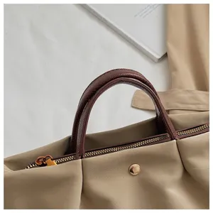 Nylon crossbody bag stylish casual tote handbag large capacity shoulder bag for women