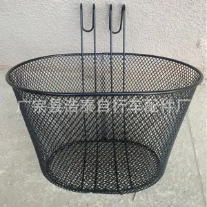 Mountain Bike Front Basket Metal Wire Mesh Bicycle Basket Kids Bike Storage Basket Hanging Basket Cycling Accessory