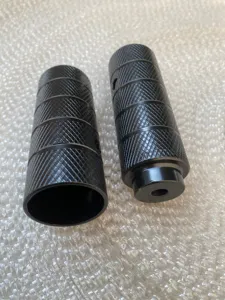 Poggiapiedi per bicicletta in acciaio nero pedane stunt design zigrinato antiscivolo resistente
