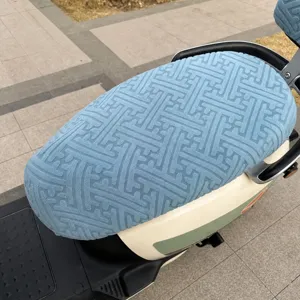 Funda de asiento delantero azul para scooter eléctrico jacquard cojín transpirable pr