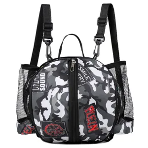 Sac à Dos de Basket-Ball en Tissu Oxford Sac d'Entraînement Sportif Simple et Double Épaule Sac de Rangement pour Football Volley-Ball