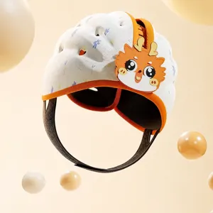 Baby safety helmet for toddlers learning to walk, anti-fall breathable bump cap with dragon.