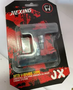 Jeu de patins de frein V-brake pour VTT, blocs de frein en caoutchouc durables pour tous systèmes.
