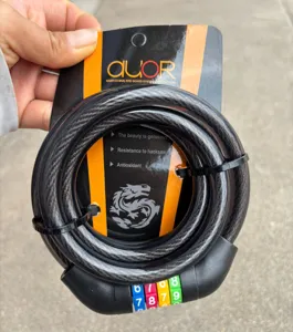 Vista dettagliata del lucchetto per bici a combinazione Shuguang a 4 cifre, accessorio di sicurezza.
