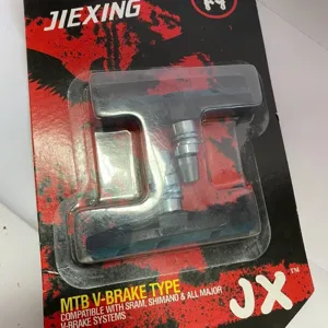 Jeu de patins de frein V-brake pour VTT, blocs de frein en caoutchouc durables pour vélo.
