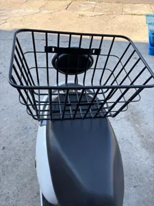 Universal e-bike rear wire basket durable heavy duty metal storage container for electric scooter.