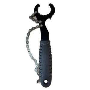 Herramienta de desmontaje de cassette de bicicleta mtb llave de cadena reparacion 3en1.