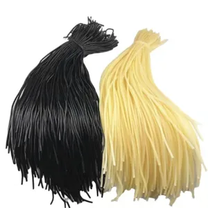 Rubber valve core tubes for old bicycles, black and natural rubber, durable and flexible.