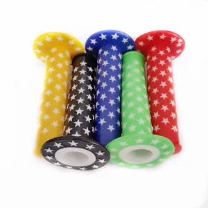 Mountain Bike Handlebar Grips Rubber Bicycle Handle Grips With Star Pattern Non-Slip Cycling Handle Bar Grips For MTB Fixie