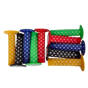 Colorful star bicycle handlebar grips for mountain bikes and fixed gear bicycles securely.