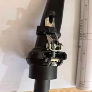 Folding bicycle handlebar stem riser folding clamp 25.4mm black detail view spare part