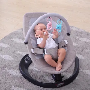 Pasgeboren Baby Handmatige Wipstoel Draagbare Zuigelingenwieg Kalmerende Stoel Met Veiligheidsgordel Stof Baby Uitrusting