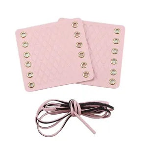 Pink leather handlebar grips covers with metal eyelets and laces for electric bikes scooters
