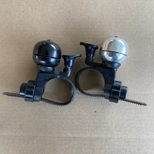 Sonnette de vélo VTT rétro klaxon mini fort alliage aluminium guidon accessoires vue principale.