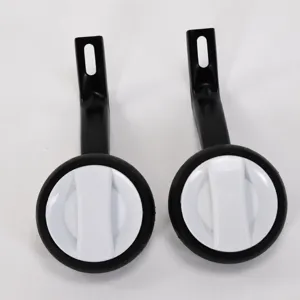 Set di rotelle di supporto per bici da bambini staffe in metallo nero ruote silenziose
