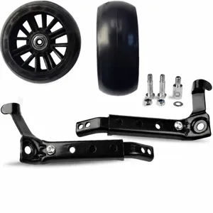 Roues d'Entraînement de Vélo Support Métallique Robuste Avec Roues en Plastique Flash Élargies pour Vélo d'Enfant Accessoires de Cyclisme