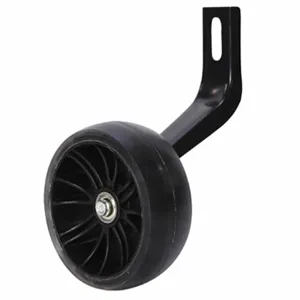 Schwarzes Kinderfahrrad Stützrad mit Metallhalterung langlebiges Ersatzteil für Rad.