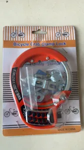 Bicycle combination lock security crab clamp lock for mountain folding bikes with mounting brackets