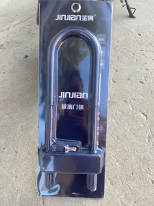 JinJian glass door U-lock heavy duty anti-theft security lock for office shop door.