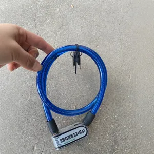 Candado portátil para bicicleta alambre de acero grueso antirrobo para bicicleta de montaña principal.