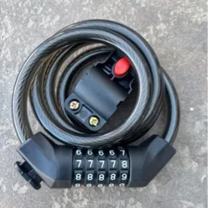 Heavy duty 5 digit bicycle cable lock combination secure mountain bike lock steel bicycle security