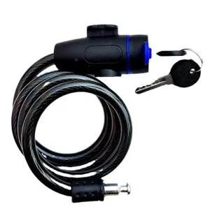 Antivol de câble de vélo portable avec clé, accessoire de sécurité antivol durable pour cycliste.