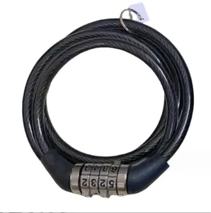 Bicycle Cable Lock 4 Digit Combination Anti Theft Bike Lock For Mountain Electric Bicycle Cycling Accessories